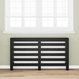 Radiator Cover Black Oak 149X20X82 Cm Engineered Wood