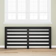 Radiator Cover Black Oak 175X20X82 Cm Engineered Wood