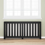 Radiator Cover Black Oak 175X20X82 Cm Engineered Wood