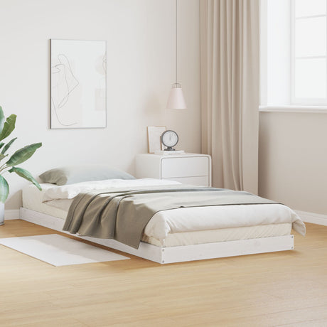 Floor Bed Frame 100X220 Cm Solid Wood Pine