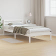 Bed Frame With Headboard White 90X210 Cm Solid Wood Pine