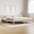 Bed Frame With Headboard 200X210 Cm Solid Wood Pine