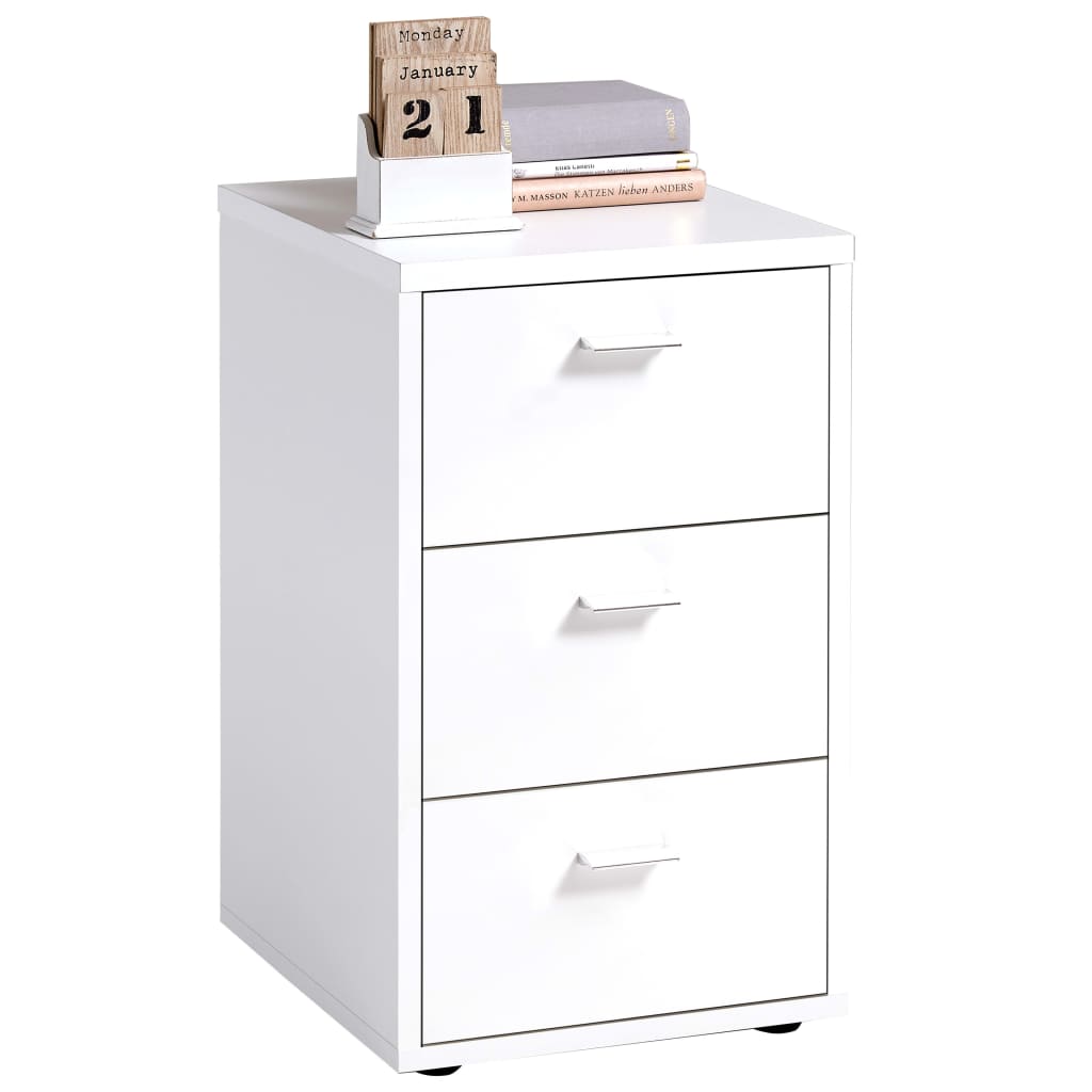 Bedside Cabinet with 3 Drawers White