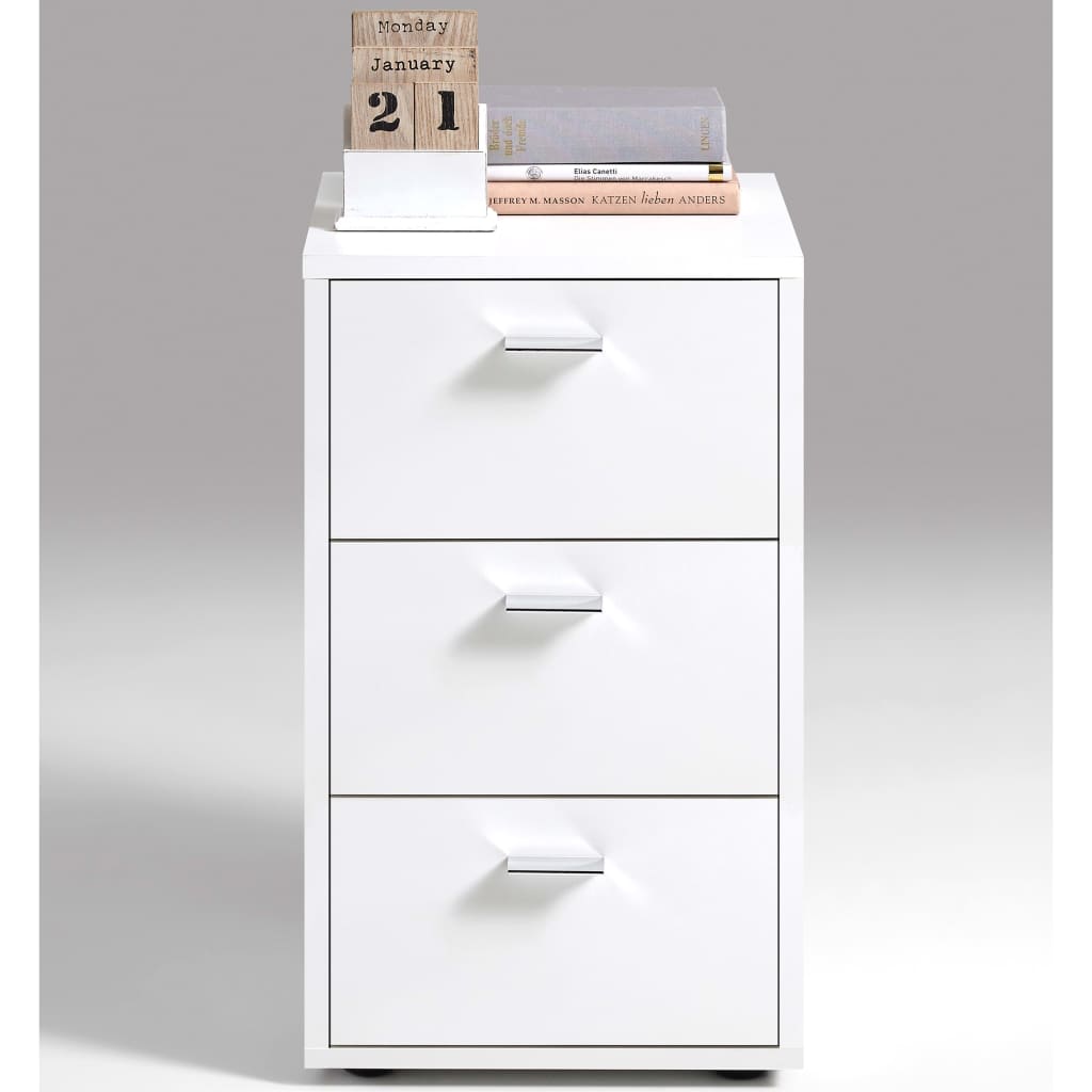Bedside Cabinet with 3 Drawers White