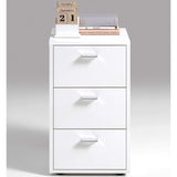 Bedside Cabinet with 3 Drawers White