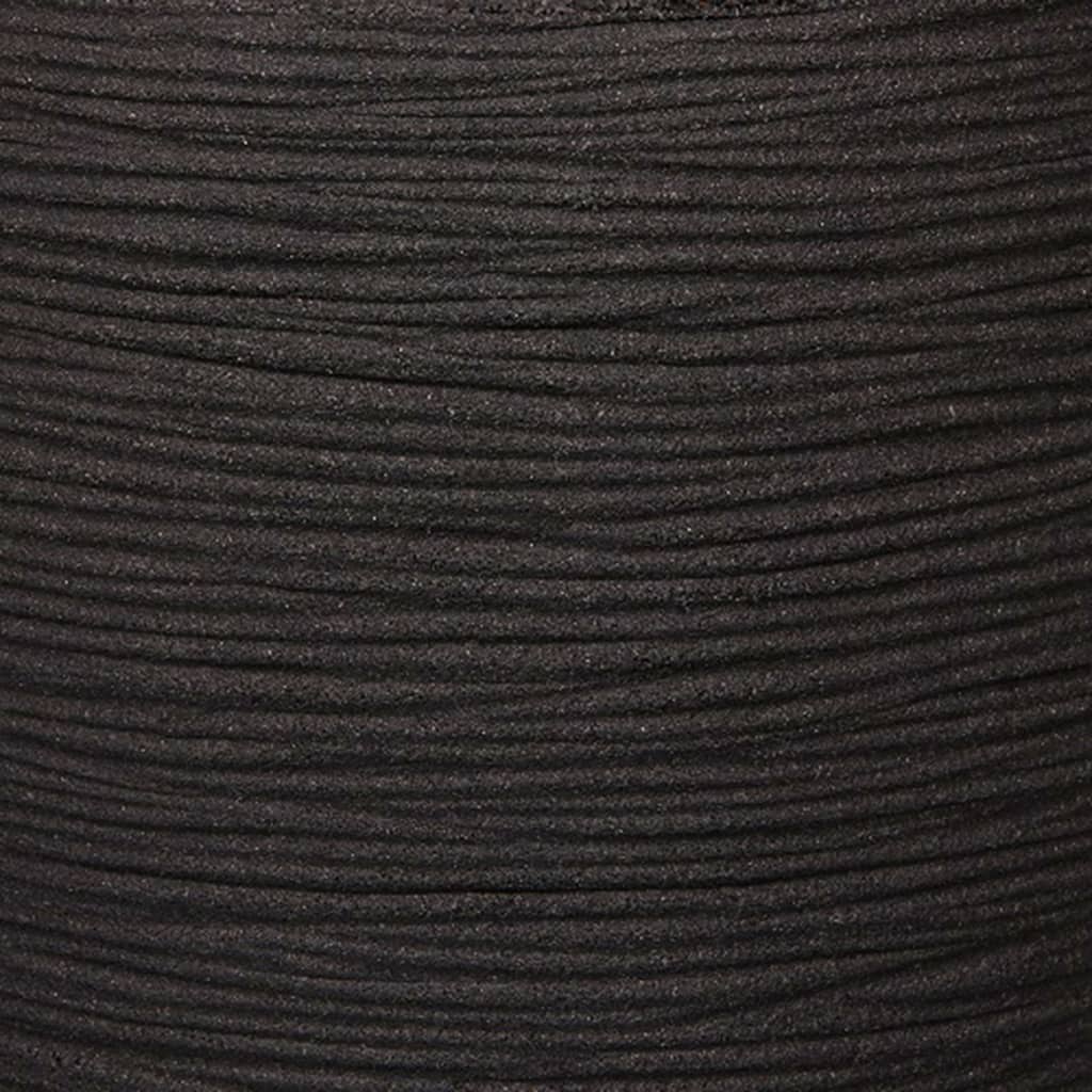Vase Nature Rib Tapered 42x38 cm Black KBLR362