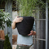 Vase Nature Rib Tapered 42x38 cm Black KBLR362