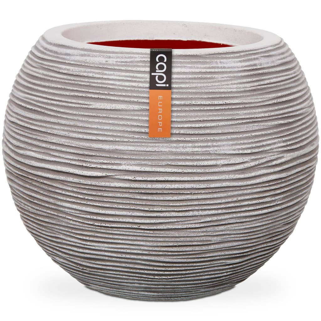Vase Nature Rib Ball 40x32 cm Ivory KOFI270