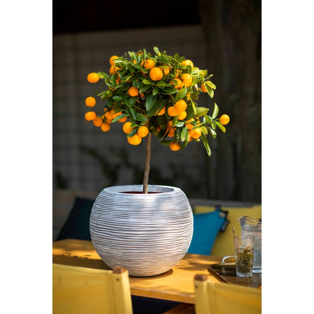 Vase Nature Rib Ball 40x32 cm Ivory KOFI270