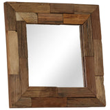 Mirror Solid Reclaimed Wood 50x50 cm