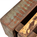 Coffee Table with 4 Wheels Reclaimed Wood