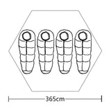 4-person Tent Yellow