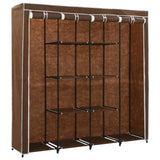 Wardrobe with 4 Compartments Brown 175x45x170 cm