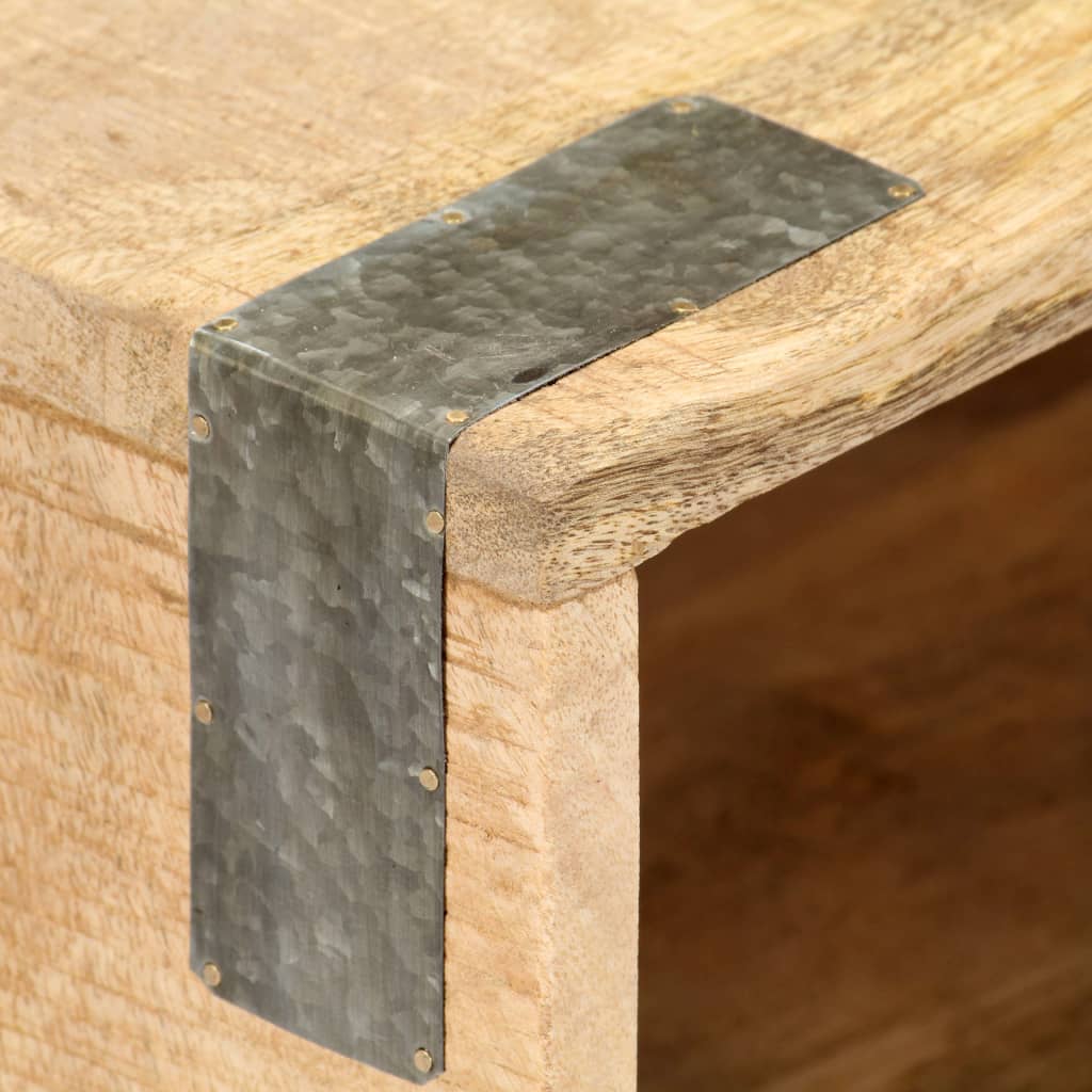 Bedside Cabinet 40x30x52 cm Solid Rough Mango Wood