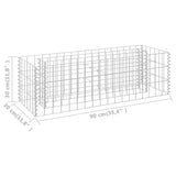 Gabion Raised Bed Galvanised Steel 90x30x30 cm