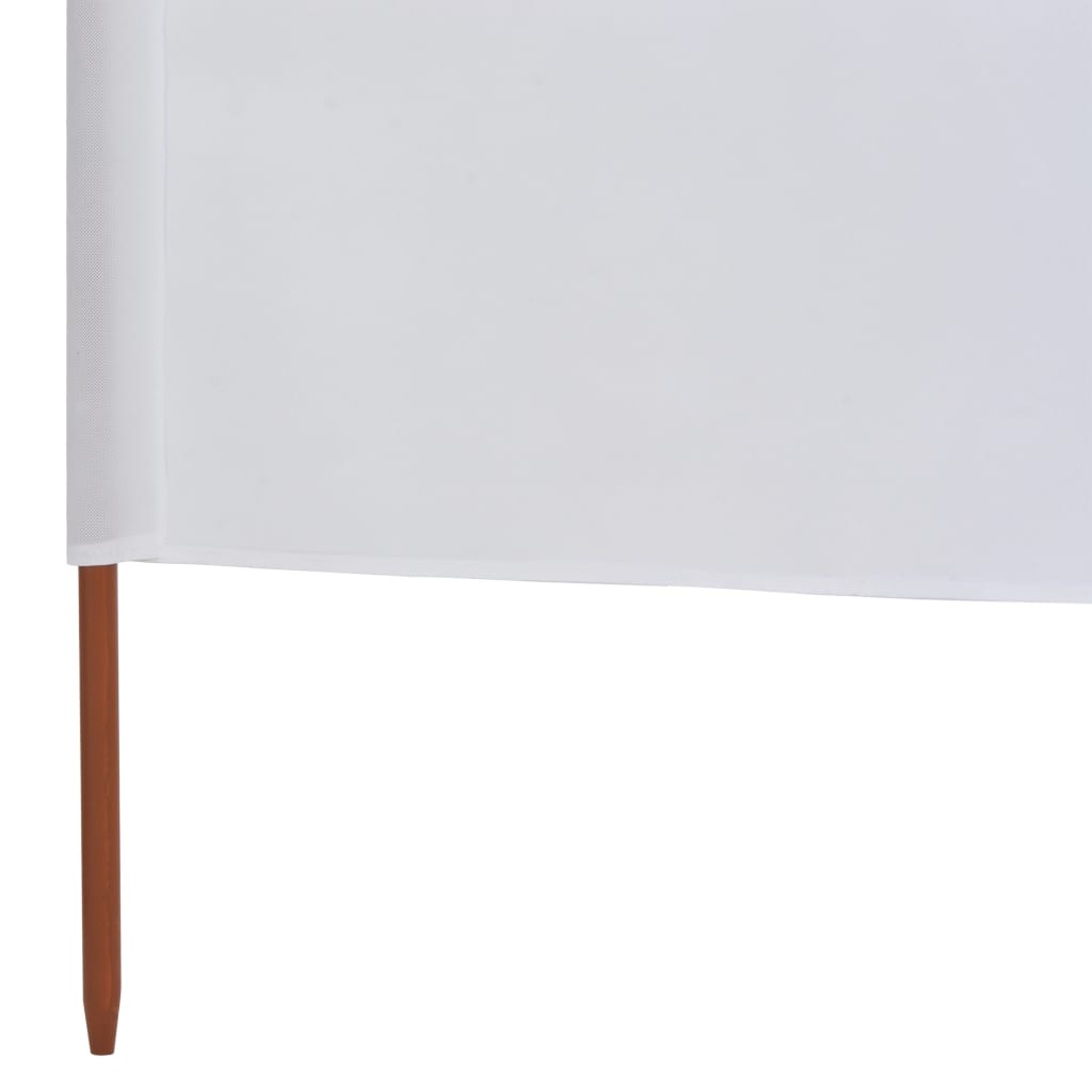 5-panel Wind Screen Fabric 600x80 cm Sand White