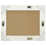Wall Mirror Baroque Style 50x40 cm White