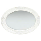 Wall Mirror Baroque Style 50x70 cm White