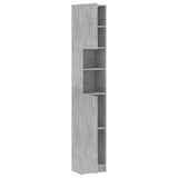 Bathroom Cabinet Concrete Grey 32x25.5x190 cm Engineered Wood