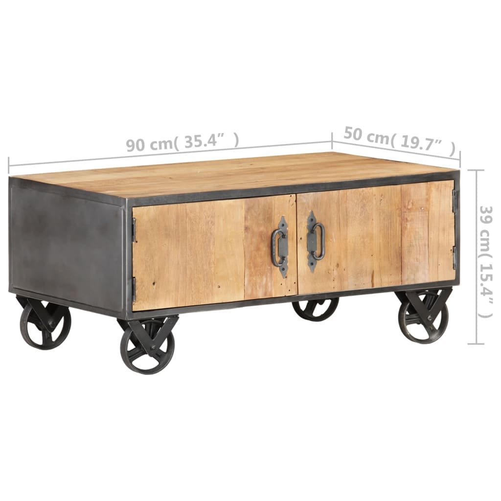 Coffee Table 90x50x39 cm Solid Reclaimed Wood