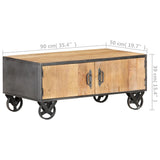Coffee Table 90x50x39 cm Solid Reclaimed Wood