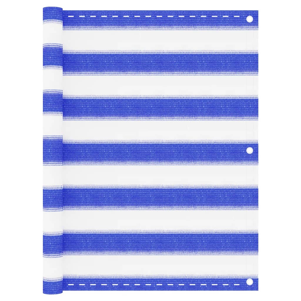 Balcony Screen Blue and White 75x500 cm HDPE