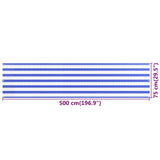 Balcony Screen Blue and White 75x500 cm HDPE