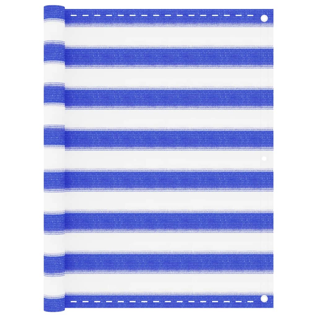 Balcony Screen Blue and White 90x400 cm HDPE