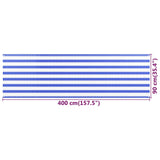 Balcony Screen Blue and White 90x400 cm HDPE