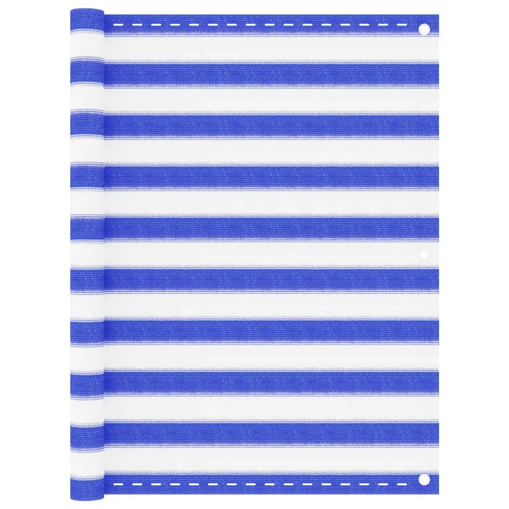 Balcony Screen Blue and White 120x300 cm HDPE