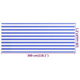 Balcony Screen Blue and White 120x300 cm HDPE