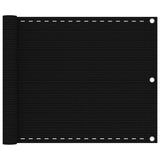 Balcony Screen Black 75x500 cm HDPE