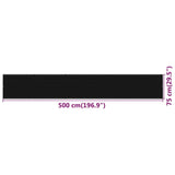 Balcony Screen Black 75x500 cm HDPE