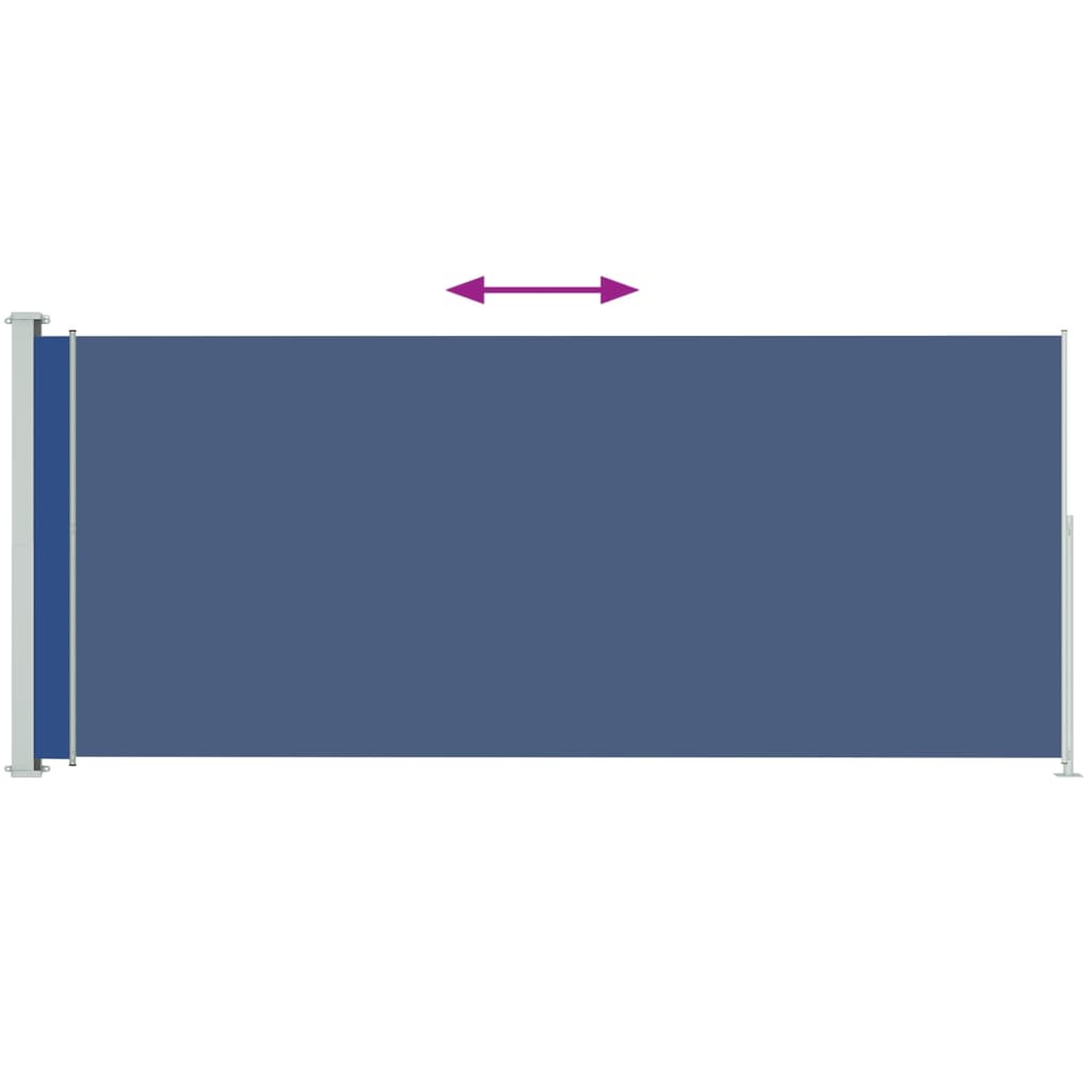Patio Retractable Side Awning 180x500 cm Blue