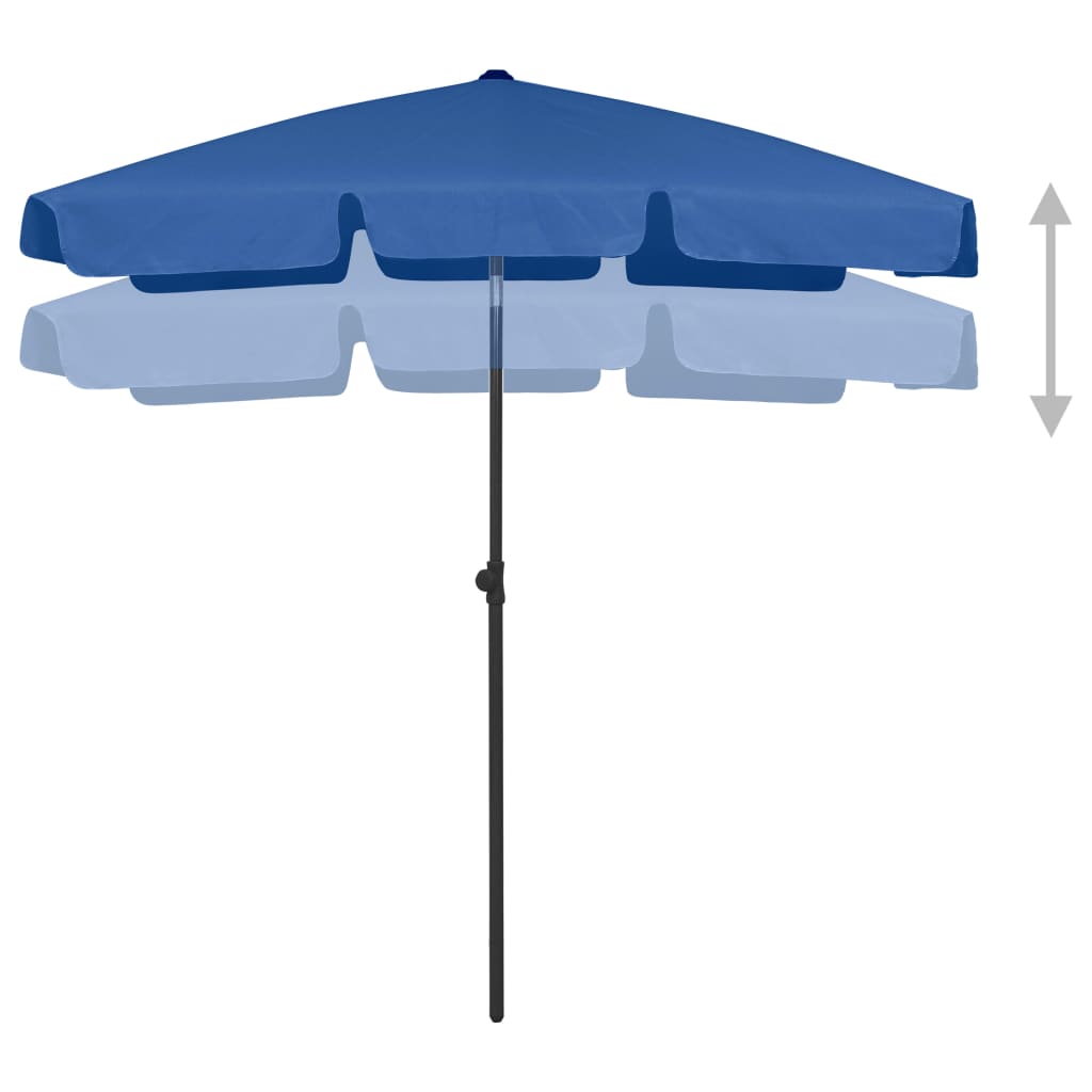 Beach Parasol Azure Blue 180x120 cm