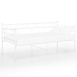 Sofa Bed Frame without Mattress White Metal 90x200 cm