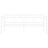 Sofa Bed Frame without Mattress White Metal 90x200 cm