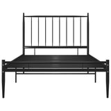 Bed Frame without Mattress Black Metal 90x200 cm