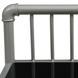 Bedside Cabinets 2 pcs Grey and Black Metal and Glass