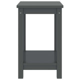 Bedside Cabinet Dark Grey 35x30x47 cm Solid Pinewood