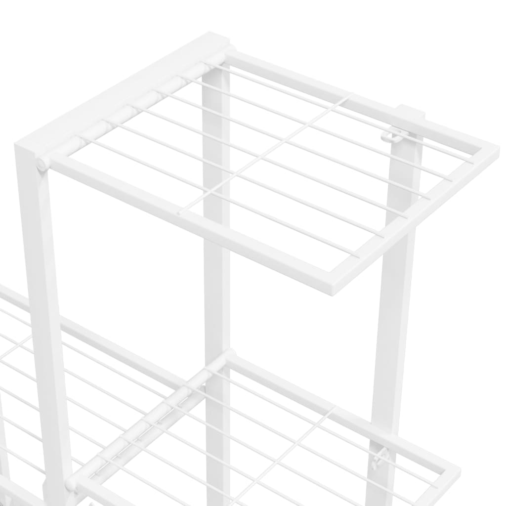 Flower Stand 94.5x25x88 cm White Metal