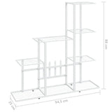 Flower Stand 94.5x25x88 cm White Metal