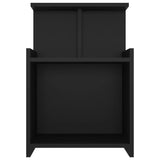 Bed Cabinet Black 40x35x60 cm Engineered Wood