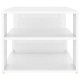 Coffee Table High Gloss White 100x50x40 cm Engineered Wood