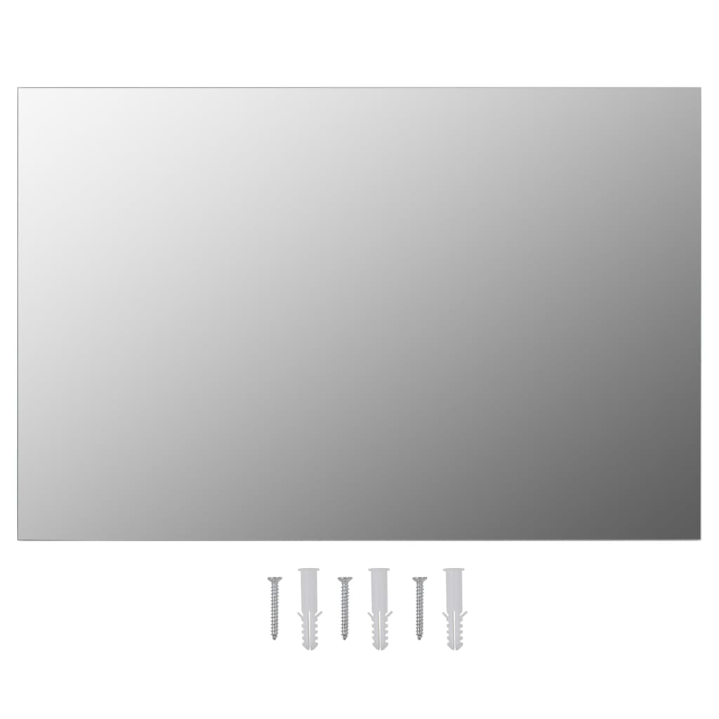 Wall Mirror with LED Lights Rectangular Glass