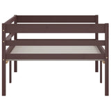 Bed Frame without Mattress Dark Brown Solid Pinewood 90x200 cm
