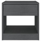 Bedside Cabinets 2 pcs Grey 40x31x40 cm Solid Pinewood