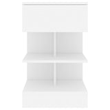 Bedside Cabinet White 40x35x65 cm Engineered Wood