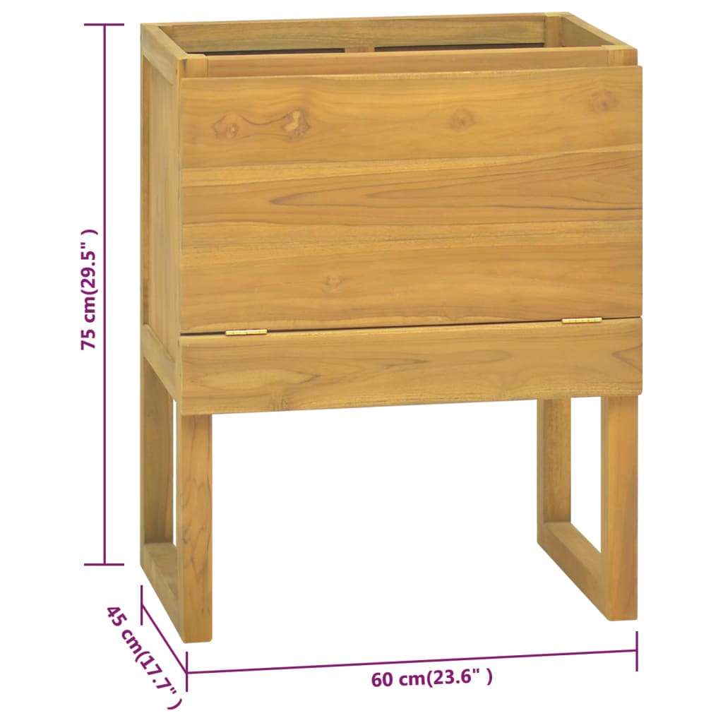 Bathroom Cabinet 60x40x75 cm Solid Wood Teak