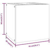 Wall-mounted Bathroom Cabinet 41x38x40 cm Solid Wood Teak